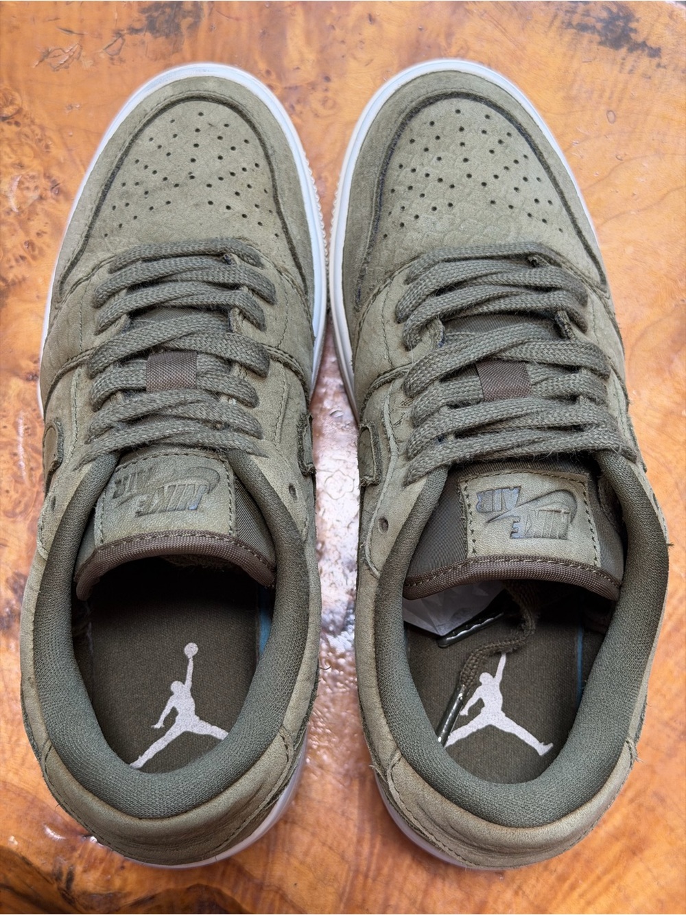 Nike Air Jordan 1 Low Lifted Olive Canvas Women's 7 / Men's 5.5 - Picture 5 of 8